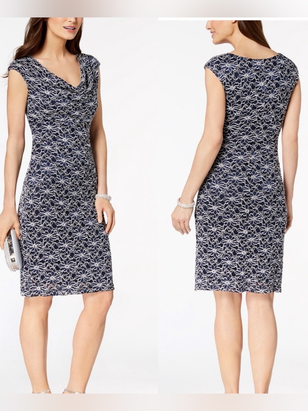 Connected Embellished Lace Sheath Dress NWT Size 12